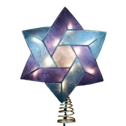 Kurt Adler 8 1/2-in. LED Capiz Shell Star Of David Hanukkah Tree Topper