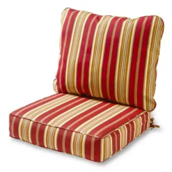 Greendale Home Fashions Deep Seat Patio Chair Cushion 2-piece Set 23 Greendale Home Fashions Deep Seat Patio Chair Cushion 2-piece Set -Home Decor Shop 2524118 Roma Stripe