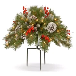 National Tree Company 18-in. Pre-Lit Artificial Pine & Berry Filler Decor