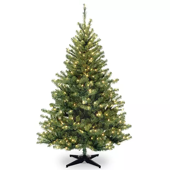 National Tree Company 6-ft. Clear Pre-Lit Kincaid Spruce Artificial Christmas Tree 1 National Tree Company 6-ft. Clear Pre-Lit Kincaid Spruce Artificial Christmas Tree