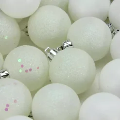 Northlight Shatterproof White Ball Christmas Ornament 96-piece Set -Home Decor Shop 3118250 ALT