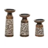 Stella & Eve Rustic Flourish Pattern Candleholder 3-piece Set