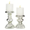 Stella & Eve Traditional Silver Mercury Glass Candle Holders 2-pc. Set