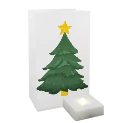 Christmas Tree Luminaria Bag Floor Decor 6-piece Set