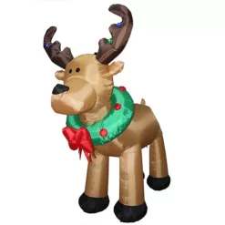 National Tree Company 8-ft. Pre-Lit Inflatable Christmas Reindeer Outdoor Decor