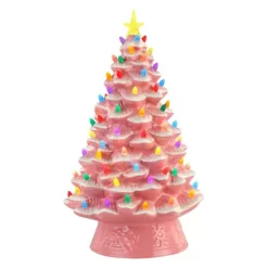 Mr Christmas Lit Christmas Tree In Pink Floor Decor