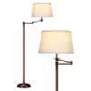 Brightech Caden 62" Led Modern Floor Lamp With Swing Arm & Drum Shade