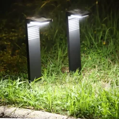 Techko 2-Piece Outdoor Solar-Powered L-Shaped Path Lights Set -Home Decor Shop 47817247 CC ALT2