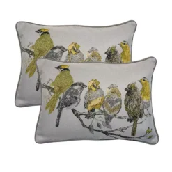 Home Fashions International Tweet Tweet 2-piece Throw Pillow Set -Home Decor Shop 4970302 Neutral 1