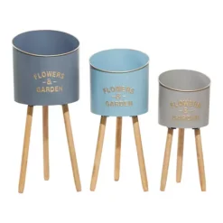 Stella & Eve Flowers Garden Planter Floor Decor 3-piece Set