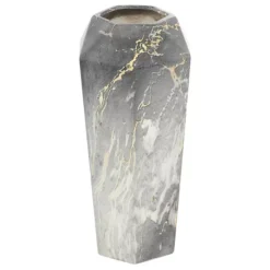 Stella & Eve Geometric Marble Finish Vase Floor Decor -Home Decor Shop 5164180 Black 1