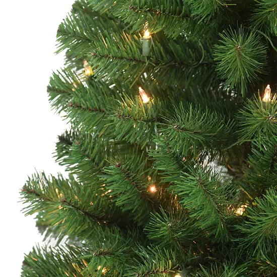 PULEO INTERNATIONAL Pre-Lit 6.5' Pencil Northern Fir Artificial Christmas Tree With 250 Lights 2 PULEO INTERNATIONAL Pre-Lit 6.5' Pencil Northern Fir Artificial Christmas Tree With 250 Lights - Image 2