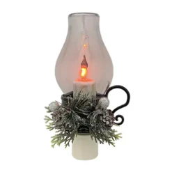 St. Nicholas Square® Acrylic Classic Lantern With Faux Botanical Ribbon Night Light -Home Decor Shop 52416062 CC ALT2