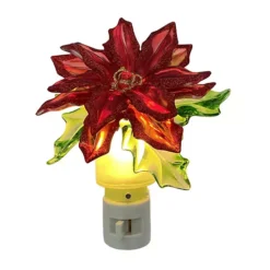 St. Nicholas Square® Poinsettia Bulb Night Light -Home Decor Shop 52416073 CC ALT2