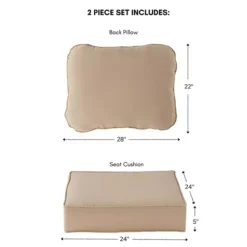 Greendale Home Fashions 2-Piece Deep Seat Cushion Set -Home Decor Shop 52433927 CC ALT2