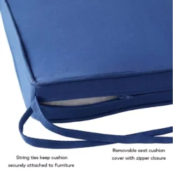 Greendale Home Fashions 4-Piece Outdoor Square Chair Pad Set -Home Decor Shop 52433950 CC ALT3