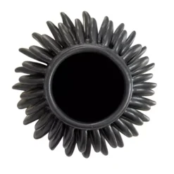 Storied Home Decorative Pleated Stoneware Black Vase -Home Decor Shop 52661163 CC ALT3