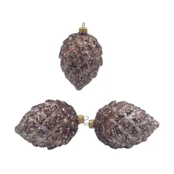 Discover Europe Made In Poland Glass Pinecones Christmas Ornament Set Of 3 -Home Decor Shop 53005255 CC ALT