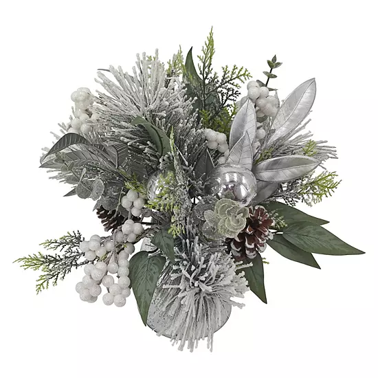 St. Nicholas Square® Botanical Mercury Glass Vessel & Arrangement Table Decor 3 St. Nicholas Square® Botanical Mercury Glass Vessel & Arrangement Table Decor - Image 3