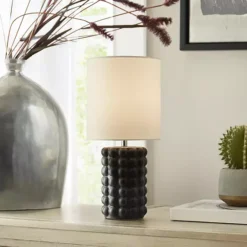 Black Bubble Ceramic Accent Table Lamp 7 Black Bubble Ceramic Accent Table Lamp -Home Decor Shop 54299852 CC ALT2