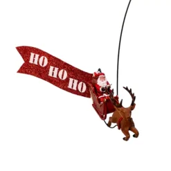 Kurt Adler 19.7" LED Star Tree Topper With Rotating Santa -Home Decor Shop 5482354 ALT2