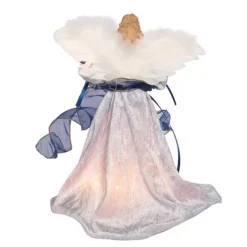 Kurt Adler 10-Light Delft Inspired Blue Angel Christmas Tree Topper -Home Decor Shop 5482457 ALT