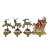 Northlight Santa And Reindeer 4-Pack Christmas Stocking Holders Set
