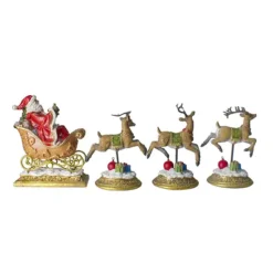 Northlight Santa And Reindeer 4-Pack Christmas Stocking Holders Set -Home Decor Shop 5512619 ALT3
