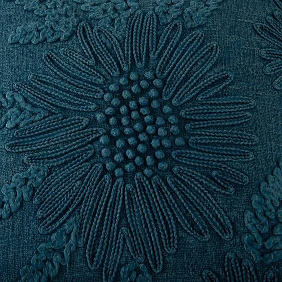 Rizzy Home Mateo Floral Embroidered Throw Pillow Cover 2 Rizzy Home Mateo Floral Embroidered Throw Pillow Cover - Image 2