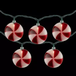 Northlight 10-pc. Indoor / Outdoor Peppermint Candy Christmas Lights -Home Decor Shop 56275967 CC ALT3
