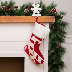 Northlight 20-Inch Reindeer & Snowflake Embroidered Christmas Stockings Set Of 3 -Home Decor Shop 56297956 CC ALT3