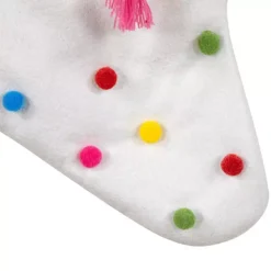 Northlight 20-Inch Christmas Stocking With Multicolor Pom-Poms & Tassels -Home Decor Shop 56330129 CC ALT3