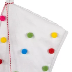 Northlight 20-Inch Christmas Stocking With Multicolor Pom-Poms & Tassels -Home Decor Shop 56330129 CC ALT4