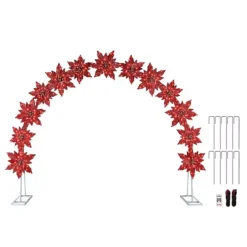 Mr Christmas 8.5-ft. Twinkling LED Poinsettia Arch Outdoor Decor 8 Mr Christmas 8.5-ft. Twinkling LED Poinsettia Arch Outdoor Decor -Home Decor Shop 56944068 CC ALT3