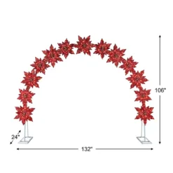 Mr Christmas 8.5-ft. Twinkling LED Poinsettia Arch Outdoor Decor 9 Mr Christmas 8.5-ft. Twinkling LED Poinsettia Arch Outdoor Decor -Home Decor Shop 56944068 CC ALT99