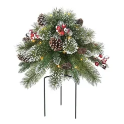 PULEO INTERNATIONAL Snowy Artificial Christmas Urn Filler