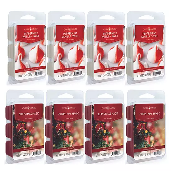 Candle Warmers Etc. 2.5-oz. Peppermint Vanilla Swirl & Christmas Magic Variety Wax Melts 48-piece Set 1 Candle Warmers Etc. 2.5-oz. Peppermint Vanilla Swirl & Christmas Magic Variety Wax Melts 48-piece Set