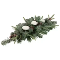 Christmas Central 32" Artificial Mixed Pine And Pine Cones Christmas Candle Holder Centerpiece -Home Decor Shop 6051518 ALT3