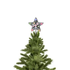 Christmas Central 9" Lighted Silver Star Christmas Tree Topper - Multicolor Lights -Home Decor Shop 6059592 ALT3