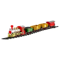 Christmas Central 16-Piece Battery Operated Lighted And Animated Christmas Express Train Set With Sound