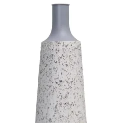Mikasa 22-in. White Gray Cement Embossed Metal Vase 9 Mikasa 22-in. White Gray Cement Embossed Metal Vase -Home Decor Shop 6094283 ALT3