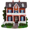 Christmas Central 4.5" Red And White LED Lighted Colonial House Christmas Village Decoration
