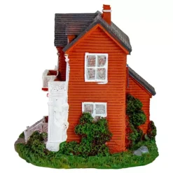 Christmas Central 4.5" Red And White LED Lighted Colonial House Christmas Village Decoration -Home Decor Shop 6139348 ALT2