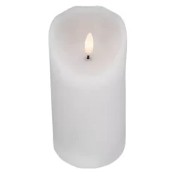 Christmas Central 6" LED White Flameless Pillar Christmas Décor Candle -Home Decor Shop 6139988 ALT2
