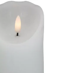 Christmas Central 6" LED White Flameless Pillar Christmas Décor Candle -Home Decor Shop 6139988 ALT3