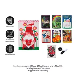 Evergreen Enterprises Seasonal Garden Flag 8-piece Set -Home Decor Shop 6191552 ALT7