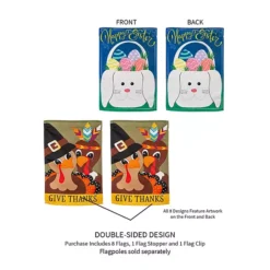 Evergreen Enterprises Seasonal Garden Flag 8-piece Set -Home Decor Shop 6191552 ALT8
