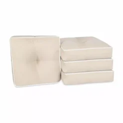 Home Fashions International O'Linen 4-piece Single U Cushion Set -Home Decor Shop 6228254 Linen 1