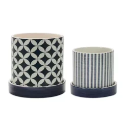 Melrose Geometric Planter Table Decor 2-piece Set