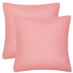 2 Pcs Waterproof Decorative Throw Pillow Covers For Home Garden Patio Tent Couch 18"x18" -Home Decor Shop 6239460 Pink